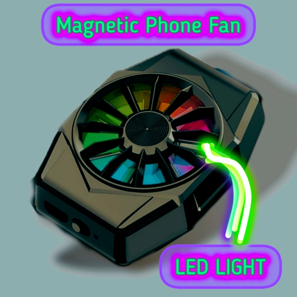 Android Cooler X11 Metallic, Fan Electroplate, Lithium, RGB 💨 LED Magnetic🧲